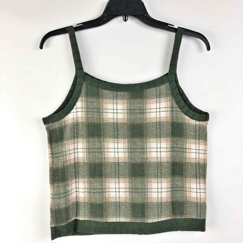 NWT Love Fire Girls Plaid Tank Top Size XL